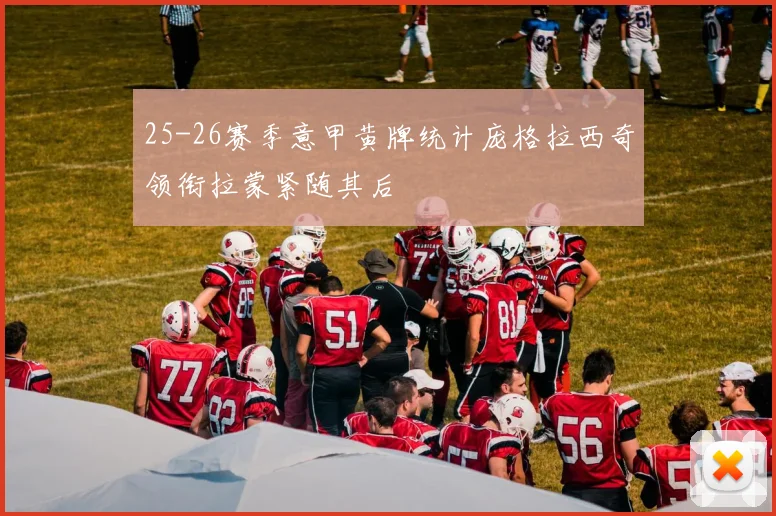 25-26赛季意甲黄牌统计庞格拉西奇领衔拉蒙紧随其后